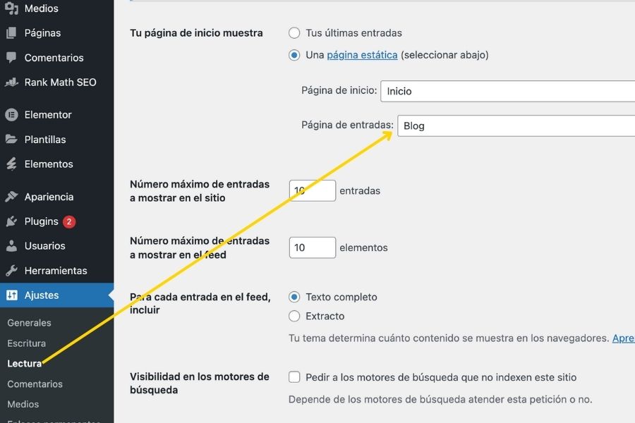 Cómo Configurar Un Blog En Wordpress Y Resolver Problemas Comunes 1 La página del blog no aparece en mi web